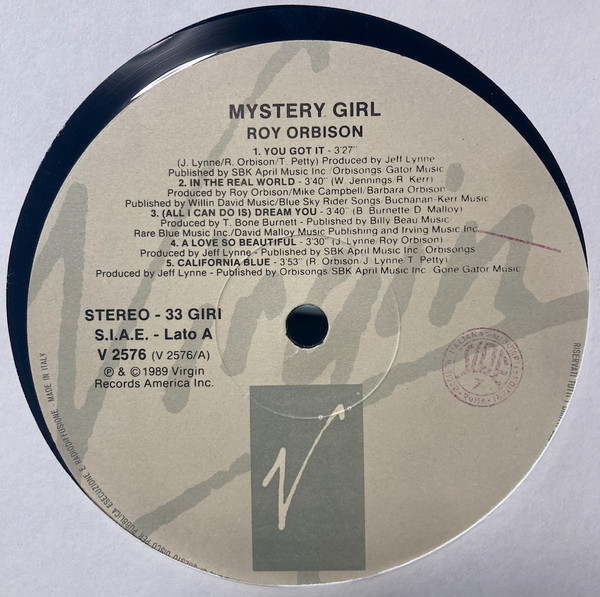 Roy Orbison - Mystery Girl | Virgin (V 2576) - 2