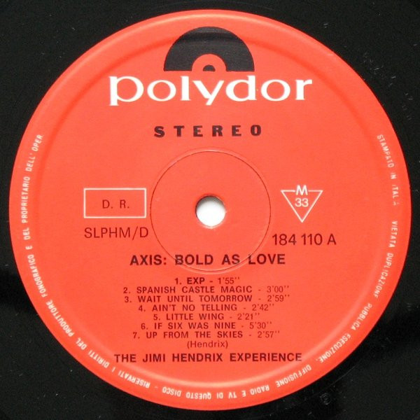 The Jimi Hendrix Experience - Axis: Bold As Love | Polydor (184110) - 3 The Jimi Hendrix Experience - Axis: Bold As Love | Polydor (184110) - 3