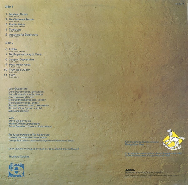 Latin Quarter - Modern Times | Rockin' Horse Records (RHLP 1) - 2 Latin Quarter - Modern Times | Rockin' Horse Records (RHLP 1) - 2