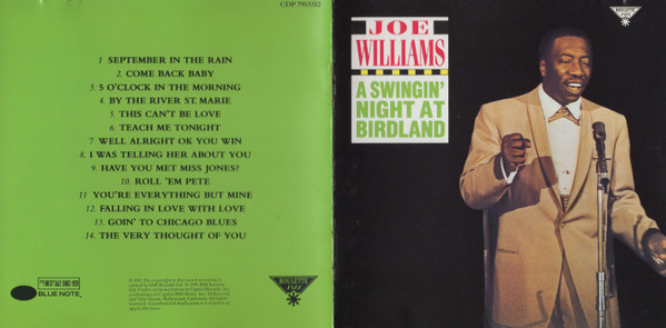 Joe Williams - A Swingin' Night At Birdland | Roulette Jazz (CDP 7 95335 2) - 3 Joe Williams - A Swingin' Night At Birdland | Roulette Jazz (CDP 7 95335 2) - 3
