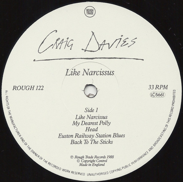 Craig Davies - Like Narcissus | Rough Trade (ROUGH 122) - 3