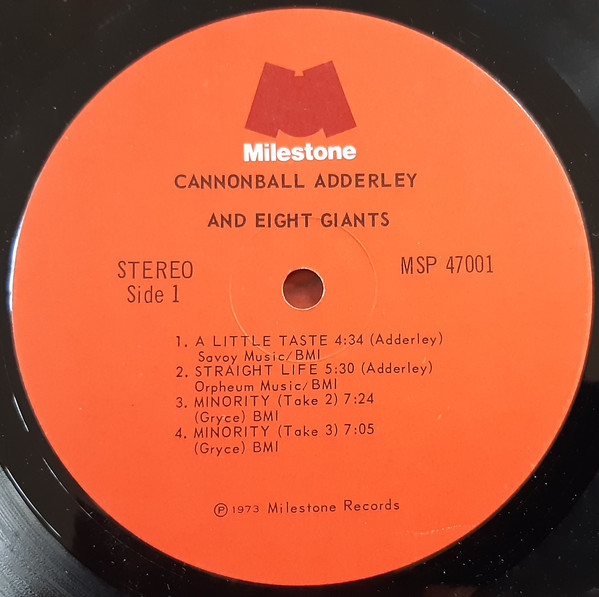 Cannonball Adderley - Cannonball And Eight Giants | Milestone (MSP-47001) - 2 Cannonball Adderley - Cannonball And Eight Giants | Milestone (MSP-47001) - 2