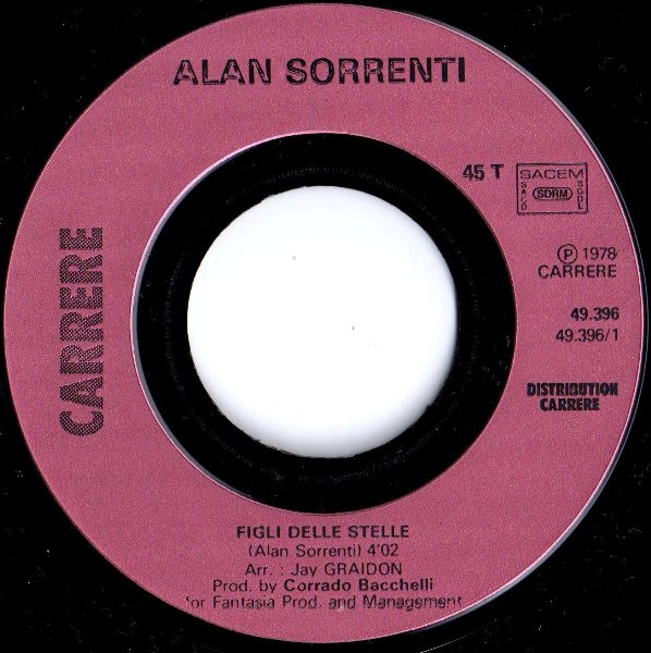 Alan Sorrenti - Figli Delle Stelle | Carrere (49.396) - 3 Alan Sorrenti - Figli Delle Stelle | Carrere (49.396) - 3