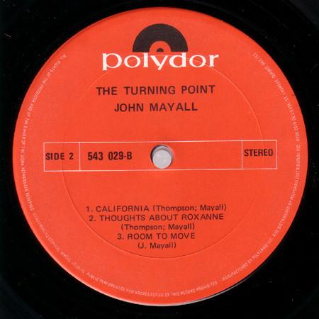 John Mayall - The Turning Point | Polydor (543 029) - 4