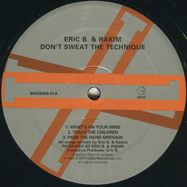 Eric B. & Rakim - Don't Sweat The Technique (2LP) [Vinyl] | Geffen Records (B0026368-01) - 3