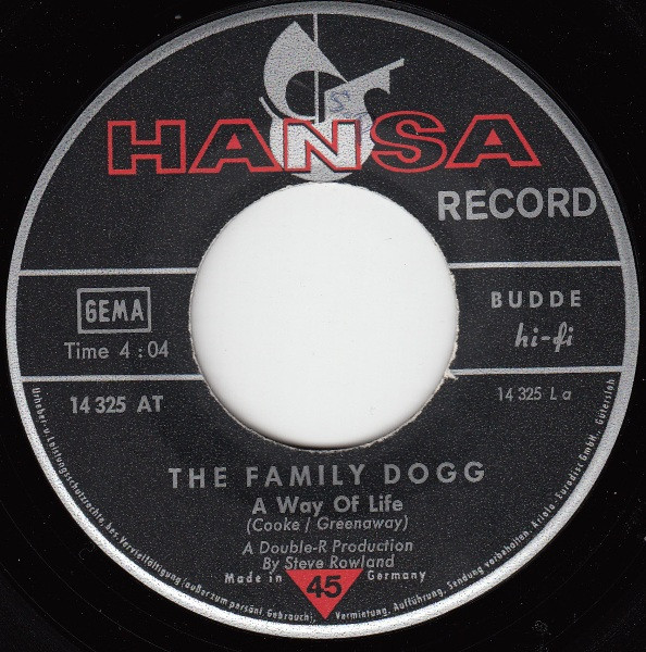Family Dogg - A Way Of Life | Hansa Record (14 325 AT) - 3