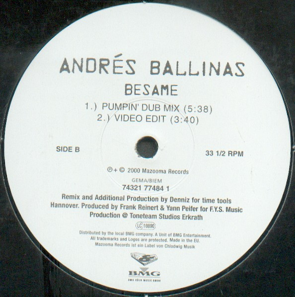 Andres Ballinas - Besame | Mazooma Records (74321 77484 1) - 2 Andres Ballinas - Besame | Mazooma Records (74321 77484 1) - 2