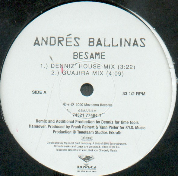 Andres Ballinas - Besame | Mazooma Records (74321 77484 1)