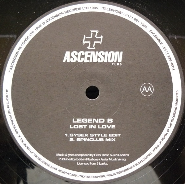 Legend B - Lost In Love | Ascension Records (ASC UK 19) - 3 Legend B - Lost In Love | Ascension Records (ASC UK 19) - 3