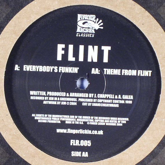 Flint - Everybody's Funkin' / Theme From Flint | Finger Lickin' Records (FLR.005) - main Flint - Everybody's Funkin' / Theme From Flint | Finger Lickin' Records (FLR.005) - main