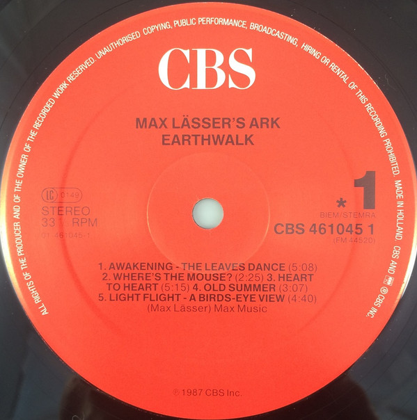 Max Lässer's Ark - Earthwalk | CBS (461045 1) - 2