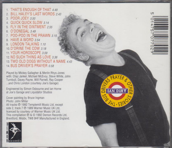 Ian Dury - The Bus Driver's Prayer & Other Stories | Demon Records (FIENDCD 702) - 2