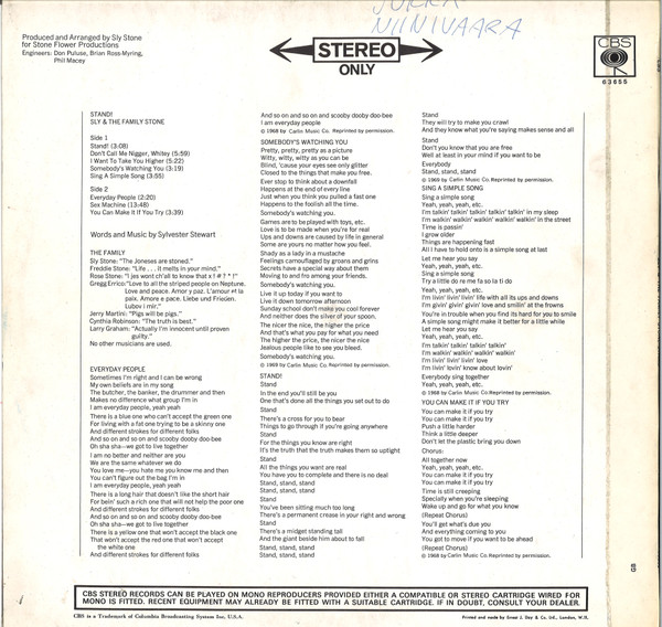Sly & The Family Stone - Stand! | CBS (63655) - 2 Sly & The Family Stone - Stand! | CBS (63655) - 2