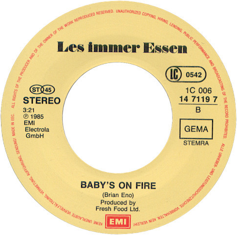Les Immer Essen - Infinity Horn | EMI (1C 006 14 7119 7) - 4