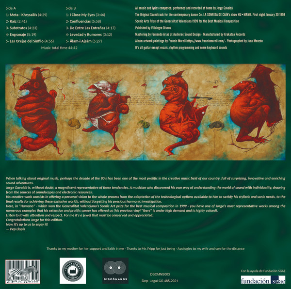 Jorge Gavaldá - Humano | Discómanos Records (DSCMNS003) - 2 Jorge Gavaldá - Humano | Discómanos Records (DSCMNS003) - 2