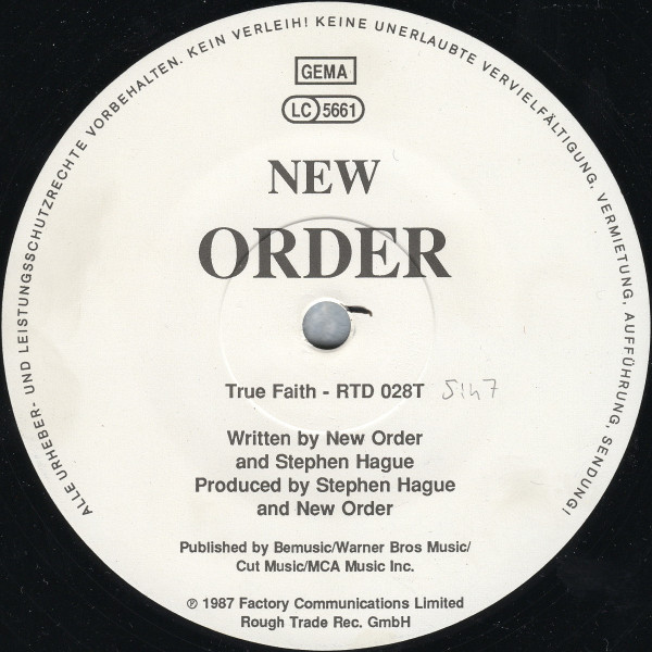 New Order - True Faith / 1963 | Factory (RTD 028T) - 3 New Order - True Faith / 1963 | Factory (RTD 028T) - 3