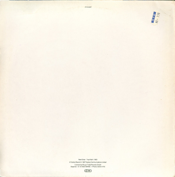 New Order - True Faith / 1963 | Factory (RTD 028T) - 2 New Order - True Faith / 1963 | Factory (RTD 028T) - 2