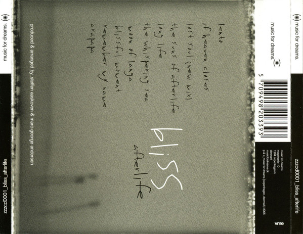 Bliss - Afterlife | Music For Dreams (zzzcd0001) - 2 Bliss - Afterlife | Music For Dreams (zzzcd0001) - 2