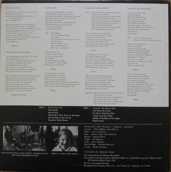 Malvina Reynolds - Held Over | Cassandra Records (CFS 3688) - 2 Malvina Reynolds - Held Over | Cassandra Records (CFS 3688) - 2