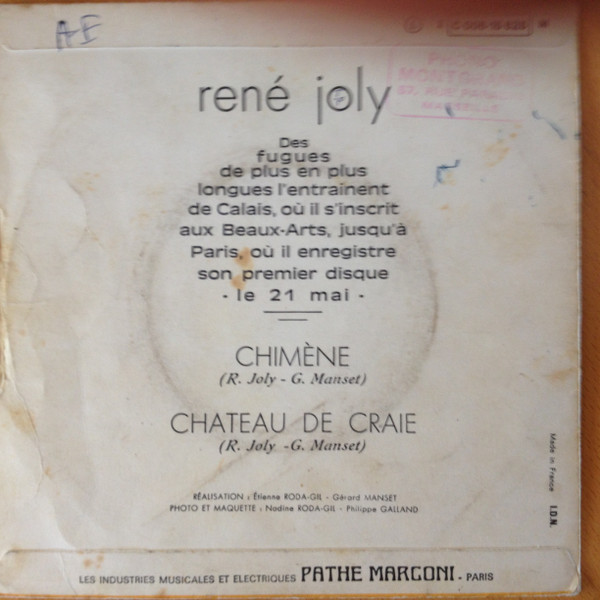 René Joly - Chimène / Château De Craie | Pathé (2 C006-15625 M) - 2