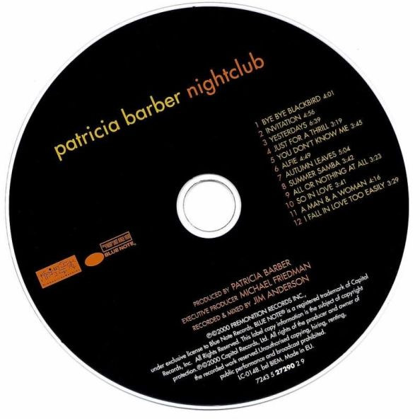 Patricia Barber - Nightclub | Blue Note (7243 5 27290 2 9) - 2 Patricia Barber - Nightclub | Blue Note (7243 5 27290 2 9) - 2