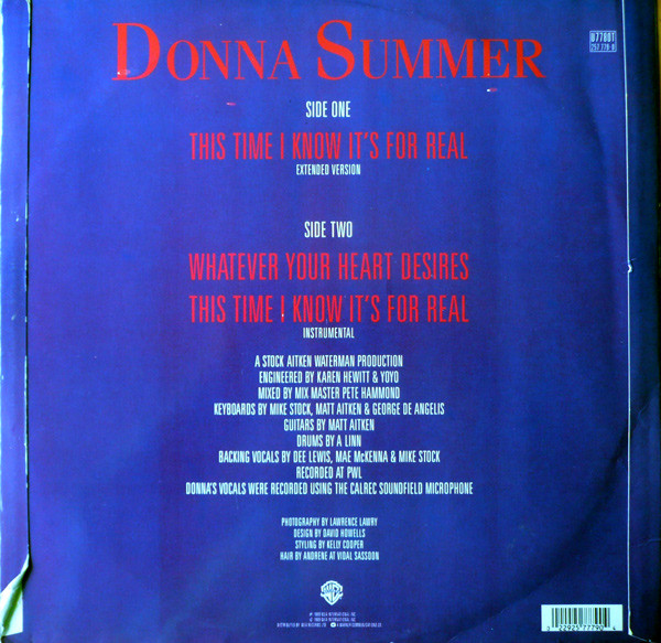 Donna Summer - This Time I Know It's For Real | Warner Bros. Records (U7780T) - main Donna Summer - This Time I Know It's For Real | Warner Bros. Records (U7780T) - main