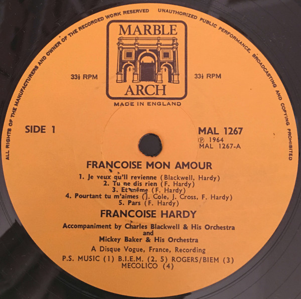 Françoise Hardy - Francoise Mon Amour | Marble Arch (MAL 1267) - 4 Françoise Hardy - Francoise Mon Amour | Marble Arch (MAL 1267) - 4