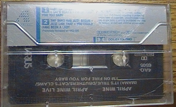 April Wine - April Wine Live [Cassette] | Aquarius Records (4AQ 6505) - 3