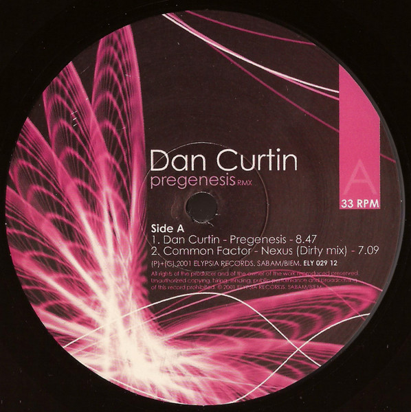 Dan Curtin - Pregenesis RMX | Elypsia (ELY02912) - main