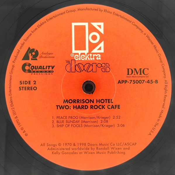 The Doors - Morrison Hotel | Analogue Productions (AAPP 75007-45) - 4 The Doors - Morrison Hotel | Analogue Productions (AAPP 75007-45) - 4