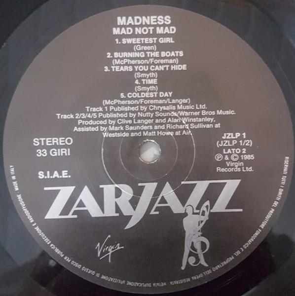 Madness - Mad Not Mad | Zarjazz (JZLP-1) - 4