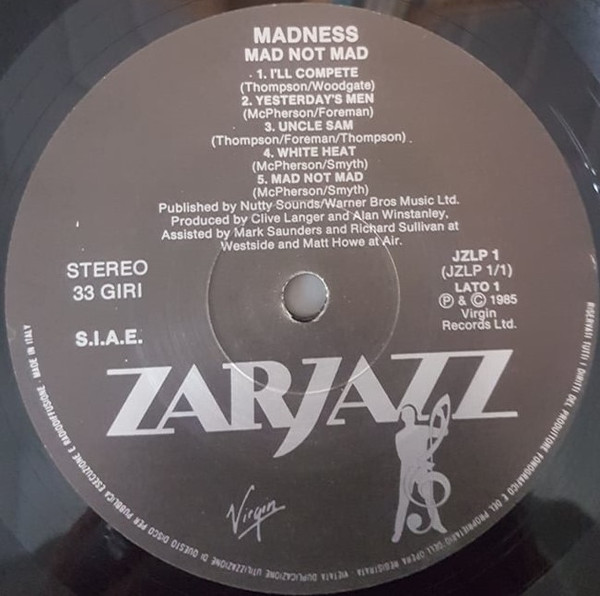 Madness - Mad Not Mad | Zarjazz (JZLP-1) - 3