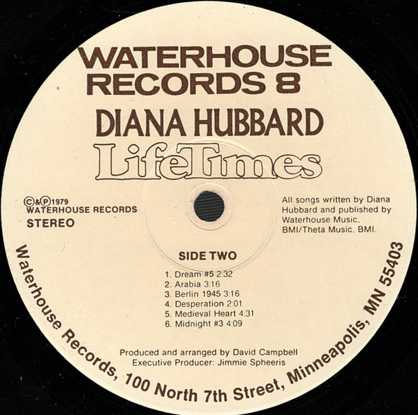 Diana Hubbard - LifeTimes | Waterhouse Records (Waterhouse Records 8) - 4