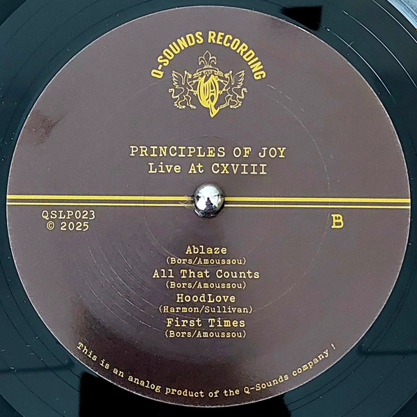 Principles Of Joy - Live At CXVIII | Q-Sounds Recording (QSLP023) - 4