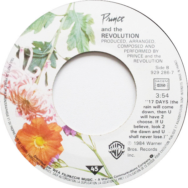 Prince - When Doves Cry | Warner Bros. Records (929 286-7) - 4