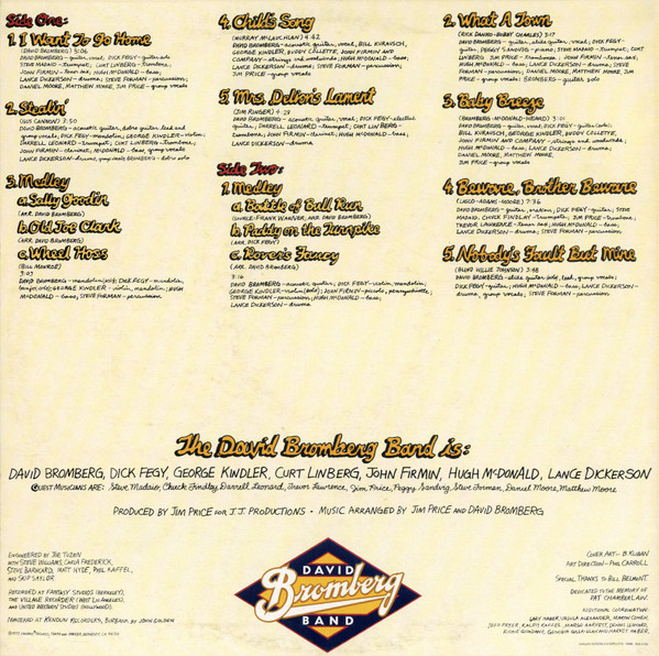 David Bromberg Band - Reckless Abandon | Fantasy (AMI 9540) - 2