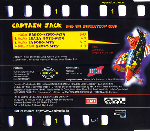 Captain Jack And The Revolution Club - Holiday! | CDL - Cologne Dance Label (7243 8 83721 2 1) - 3 Captain Jack And The Revolution Club - Holiday! | CDL - Cologne Dance Label (7243 8 83721 2 1) - 3