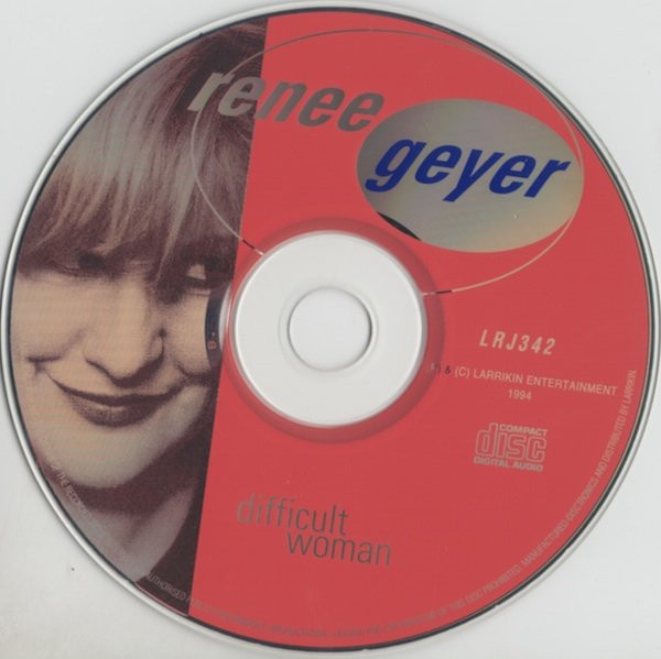 Renee Geyer - Difficult Woman CD | Larrikin Records (LRJ342 CD) - 3