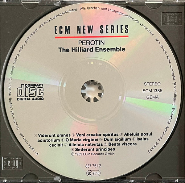 Pérotin - The Hilliard Ensemble - Perotin | ECM Records (ECM 1385) - 3 Pérotin - The Hilliard Ensemble - Perotin | ECM Records (ECM 1385) - 3