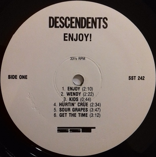 Descendents - Enjoy! [Vinyl] | SST Records (SST 242) - 3