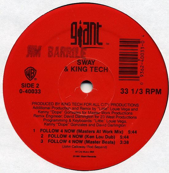 Sway & King Tech - Follow 4 Now | Giant Records (0-40033) - 2 Sway & King Tech - Follow 4 Now | Giant Records (0-40033) - 2