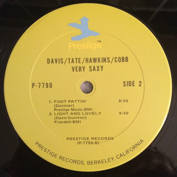 Eddie "Lockjaw" Davis / Buddy Tate / Coleman Hawkins / Arnett Cobb - Very Saxy | Prestige (PR 7790) - 4