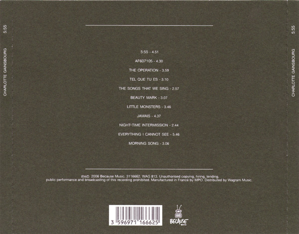 Charlotte Gainsbourg - 5:55 | Because Music (3116662) - 2 Charlotte Gainsbourg - 5:55 | Because Music (3116662) - 2
