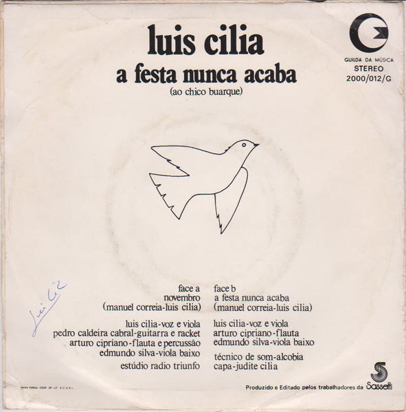 Luis Cilia - Novembro | Guilda Da Música (2000/012/S) - 2