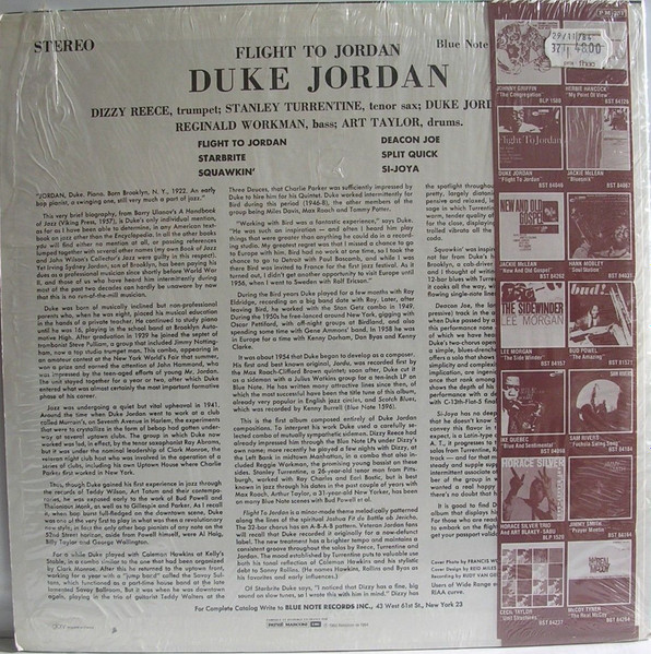 Duke Jordan - Flight To Jordan | Blue Note (84046) - 3 Duke Jordan - Flight To Jordan | Blue Note (84046) - 3