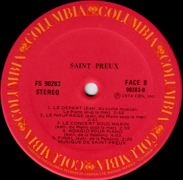 Saint-Preux - Concerto Pour Une Voix | Columbia (FS 90283) - 4