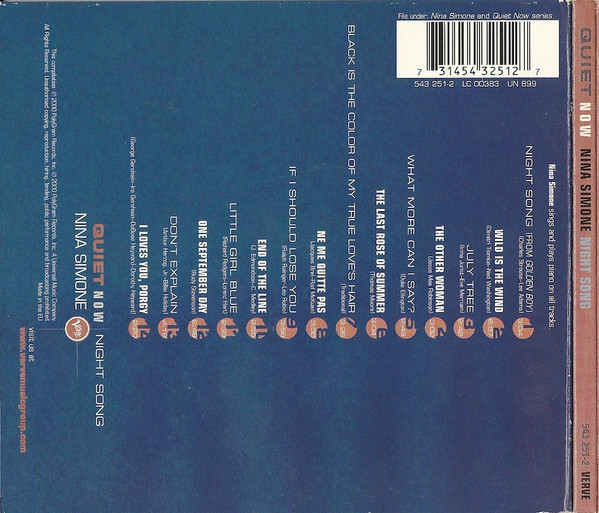 Nina Simone - Night Song | Verve Records (543 251-2) - 2 Nina Simone - Night Song | Verve Records (543 251-2) - 2