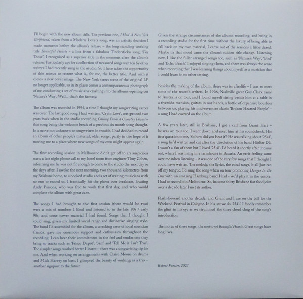Robert Forster - Beautiful Hearts | Needle Mythology (NEMYLP014) - 4