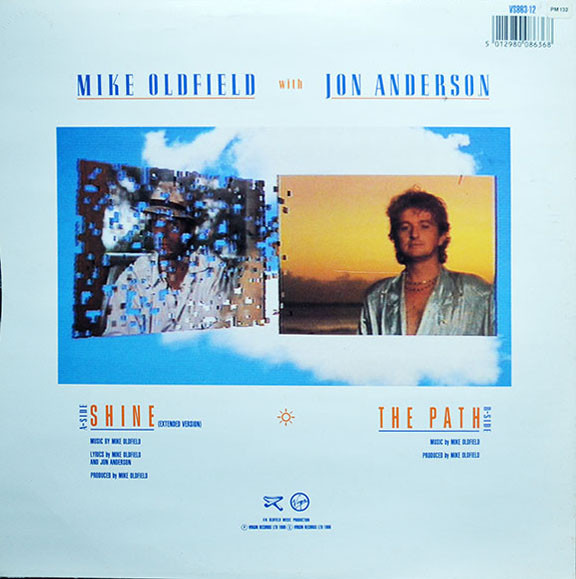 Mike Oldfield With Jon Anderson - Shine | Virgin (VS 863-12) - main Mike Oldfield With Jon Anderson - Shine | Virgin (VS 863-12) - main