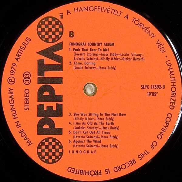 Fonográf - Country Album | Pepita (SLPX 17592) - 4